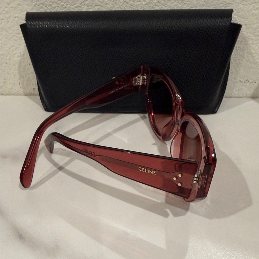 Celine Bordeaux Cat-Eye Sunglasses - Picture 4 of 6
